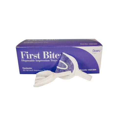 Dentsply Caulk 661204 First Bite Disposable Dental Impression Trays Full-Arch 30/Pk Dentsply Caulk 661204 First Bite Disposable Dental Impression Trays Full-Arch 30/Pk